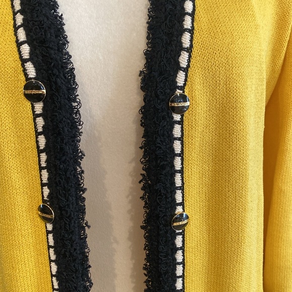 St. John Collection Yellow Blazer with Black Accents - Picture 5 of 10
